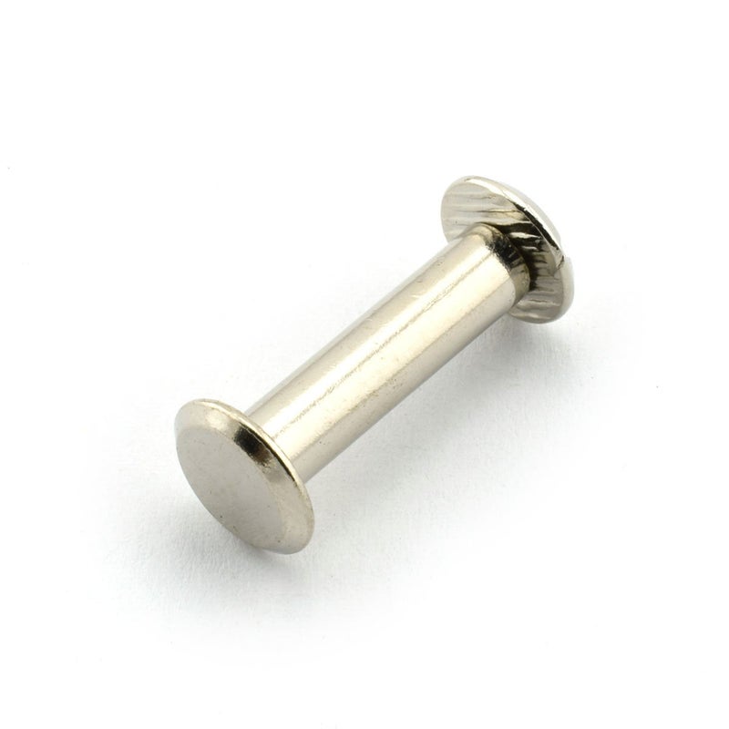 RuiLing 60 Sets Silvery Chicago Screws 3/4 Inches Screw Posts Metal Accessories Nail Rivet Chicago Button for DIY Leather Decoration Document Book Album Bookbinding Round Flat Head Stud Screw - Image 4